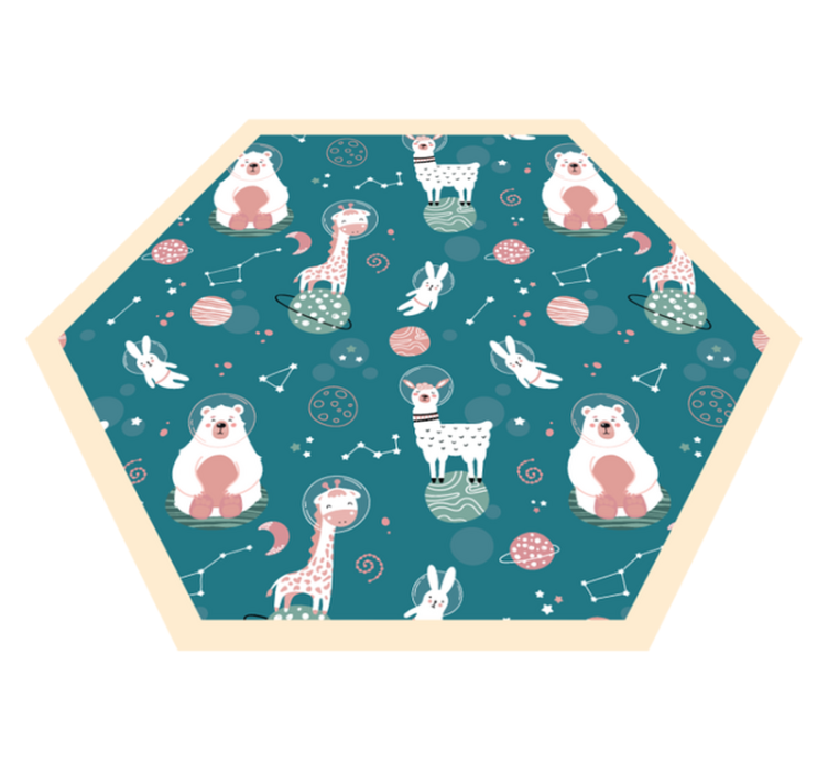 Whimsical Nursery Imagery vinyl rug - TenStickers