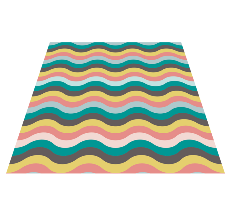 Wavy Striped Pattern stripes vinyl rug - TenStickers