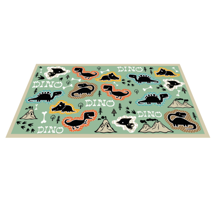 dinosaur bones pattern animal rug - TenStickers