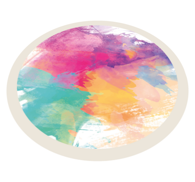 Abstract colorful design  modern rug - TenStickers