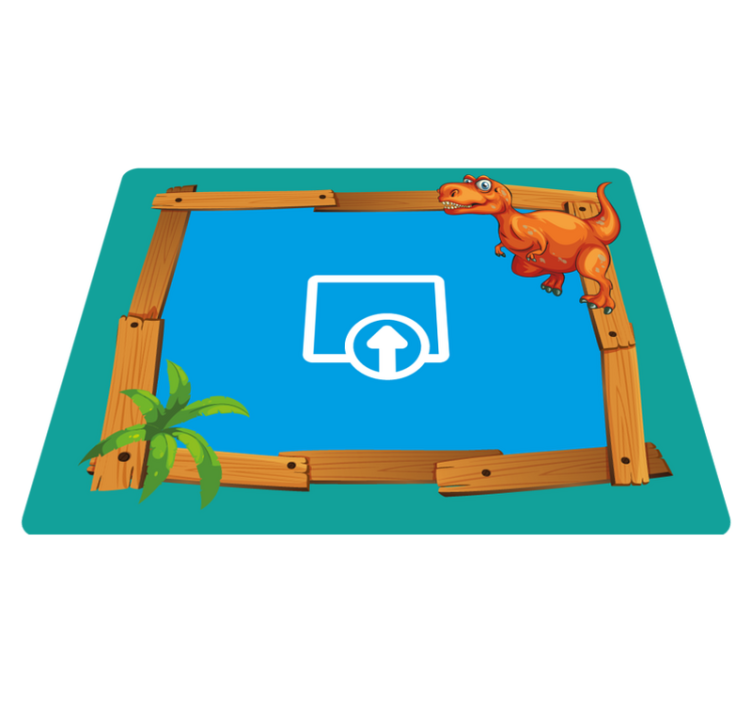 Customizable Dinosaur kids vinyl rug - TenStickers