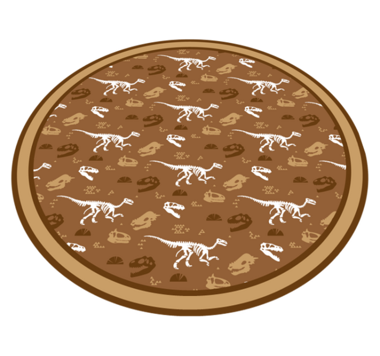 Dinosaur Motifs vinyl rug - TenStickers