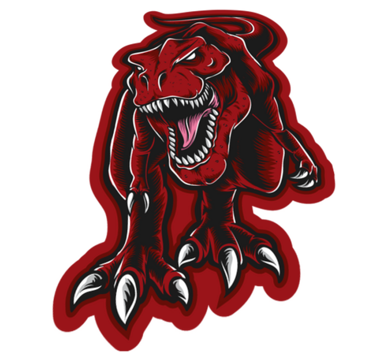 frightening t-rex face  animal rug - TenStickers