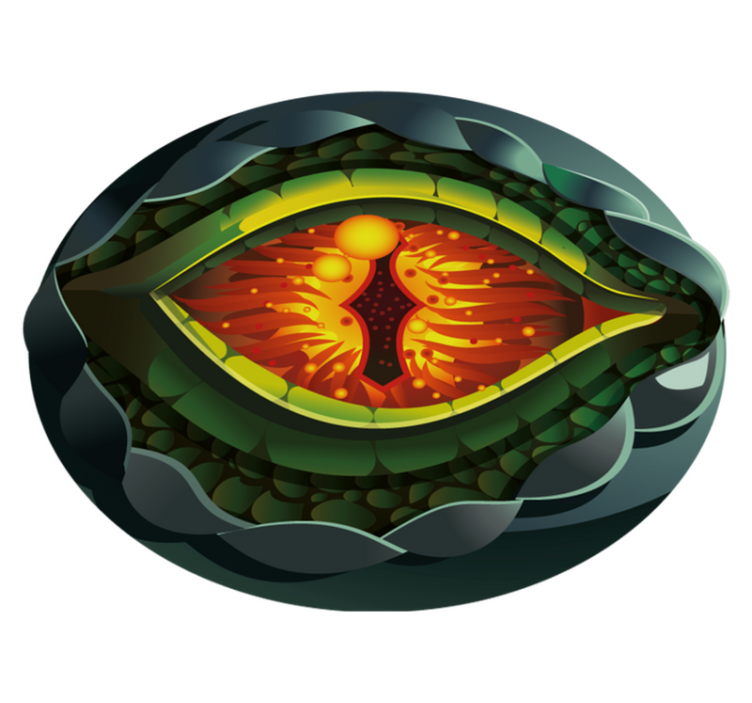 dinosaur eye natural design  animal rug - TenStickers