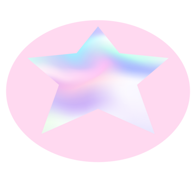Pastel Star Gradient star vinyl rug - TenStickers
