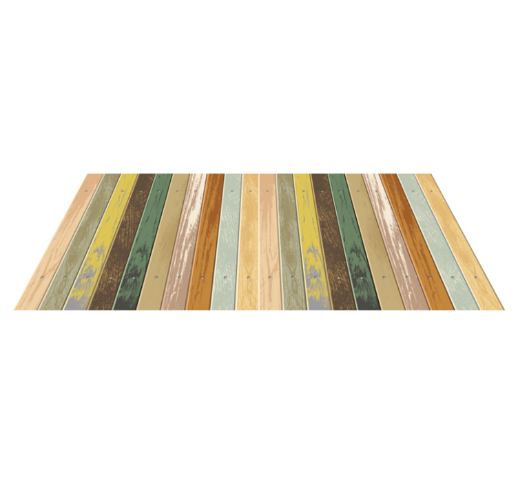 Distressed Stripes wood vinyl rug - TenStickers
