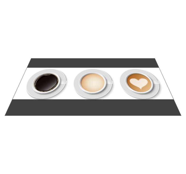 Coffee Cups Runner kitchen vinyl rug - TenStickers