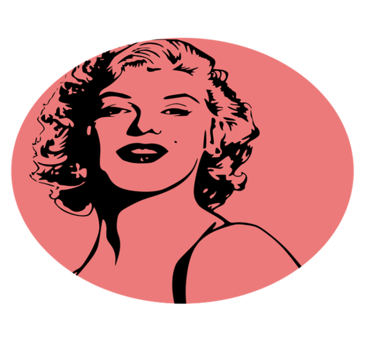 Marilyn Monroe portrait vinyl rug - TenStickers