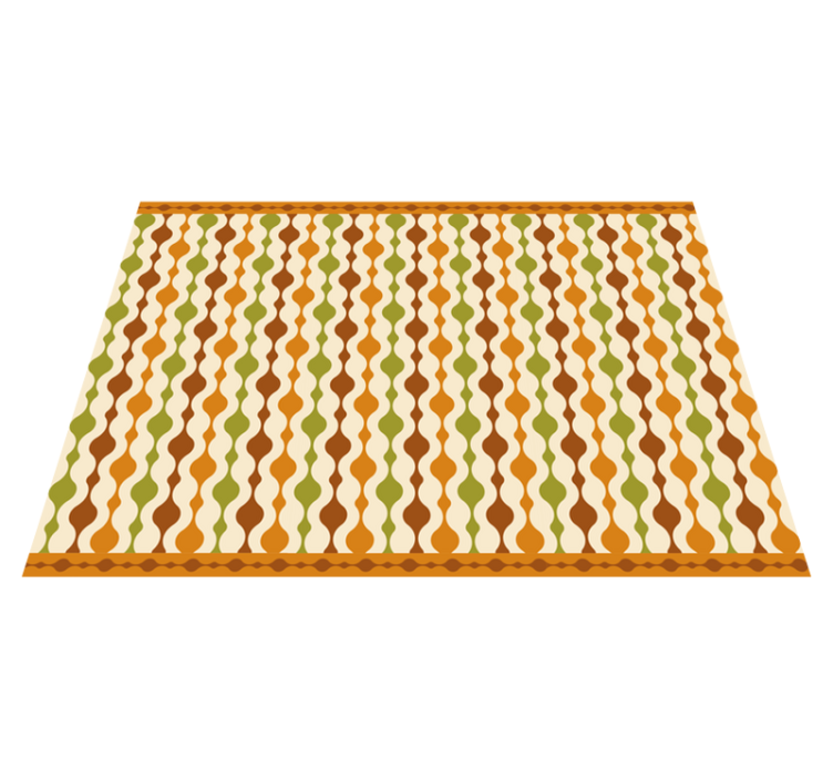 Wavy Lines Design stripes vinyl rug - TenStickers