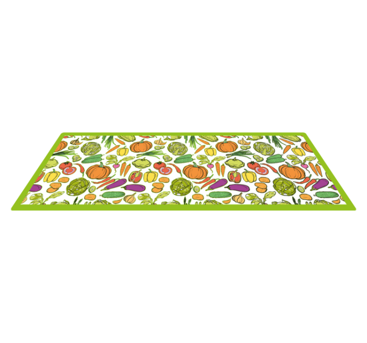 Vegetable Harvest flower vinyl rug - TenStickers