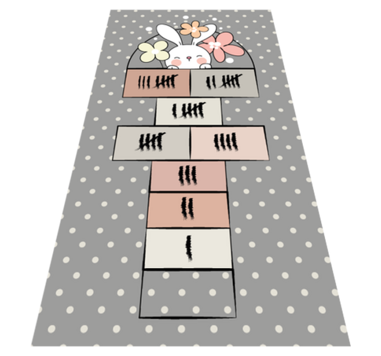 Hopscotch Gameplay nursery vinyl rug - TenStickers