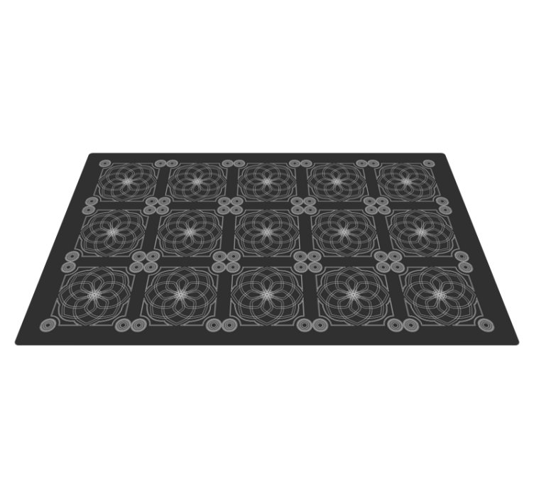 Square grey cement modern vinyl rug - TenStickers