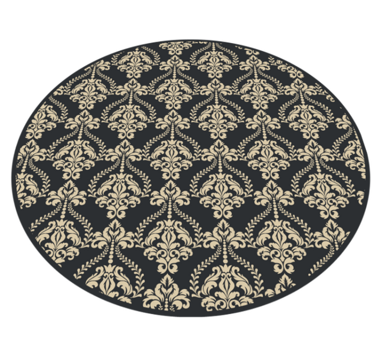 Ornate Pattern Overlay vintage vinyl rug - TenStickers