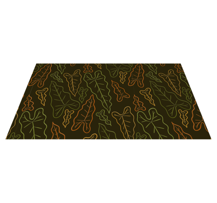 Leafy Contours flower vinyl rug - TenStickers