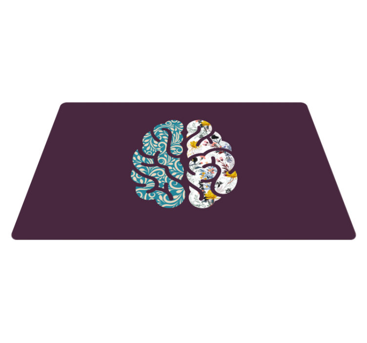 Botanical Yin Yang flower vinyl rug - TenStickers