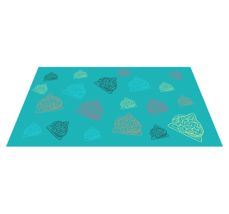 Abstract Brain Patterns vinyl rug - TenStickers