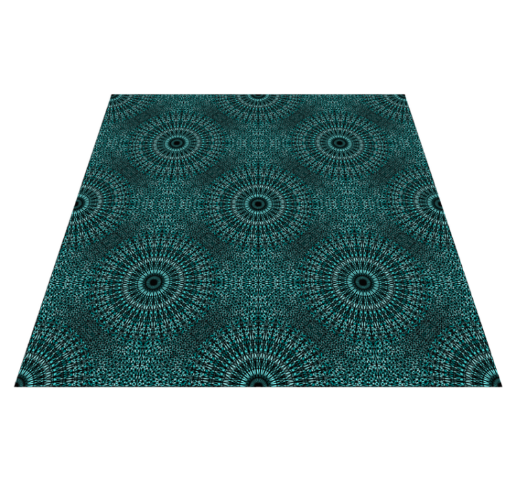 Mandala Radiance mandala vinyl rug - TenStickers