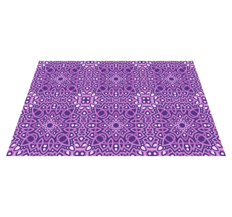Mandala Purple Tiles mandala vinyl rug - TenStickers