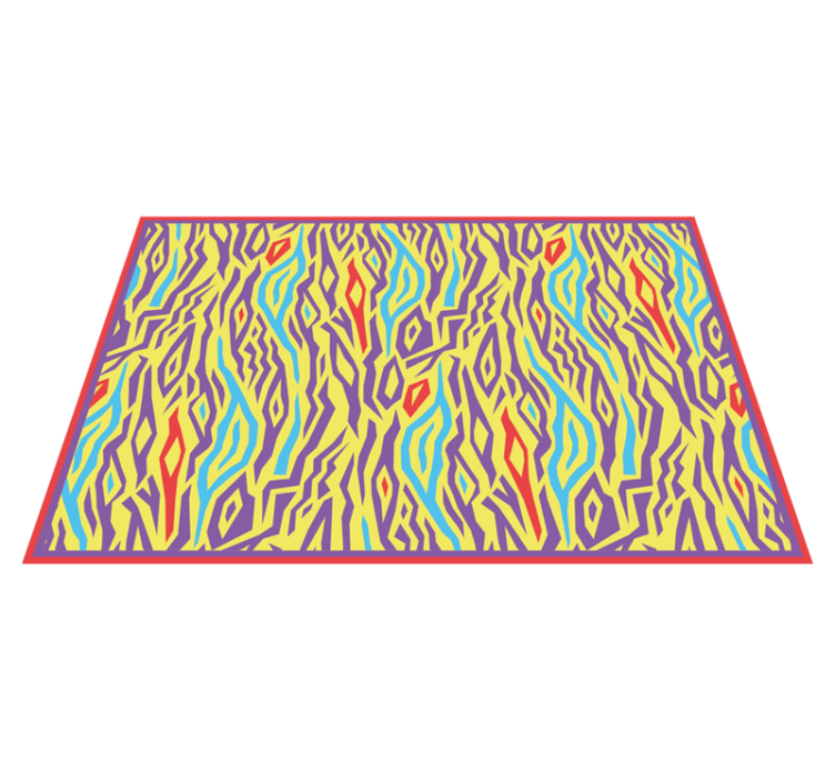 Abstract Zebra Stripes geometric vinyl rug - TenStickers