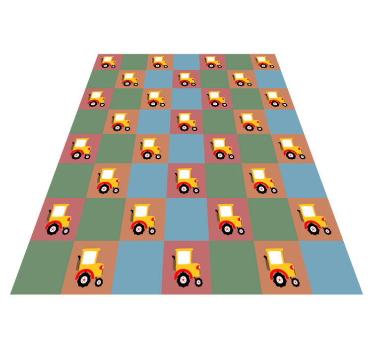 Tractor Pattern vinyl rug - TenStickers