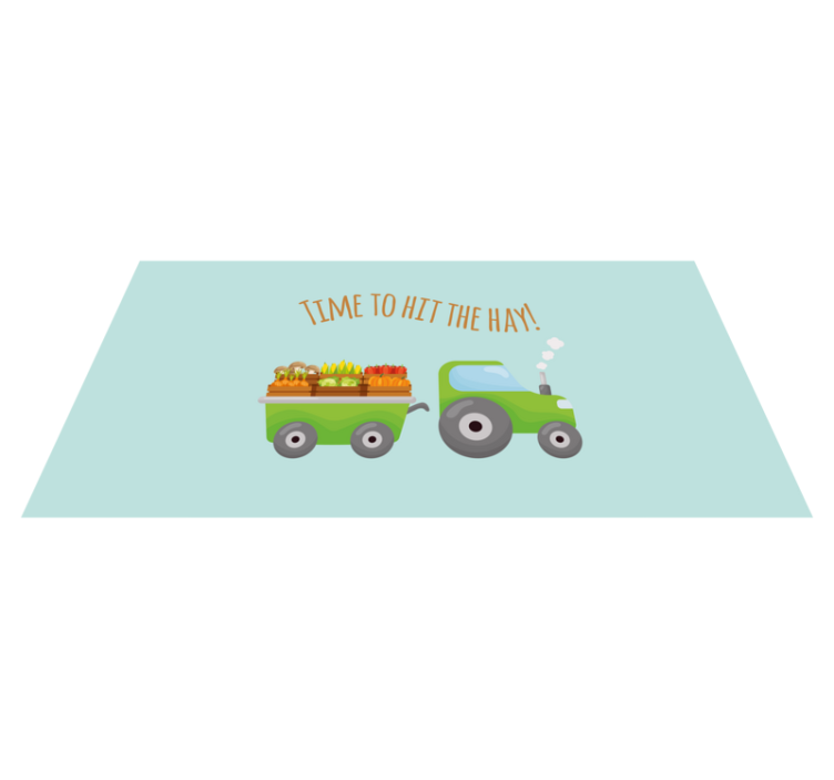 Tractor time to hit the hay custom rug - TenStickers