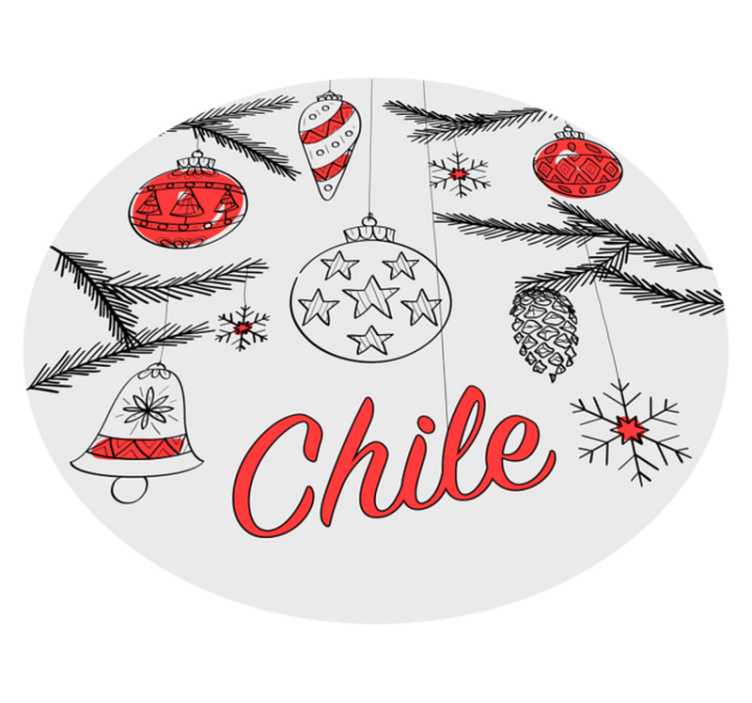 Christmas design with Chile flag custom rug - TenStickers