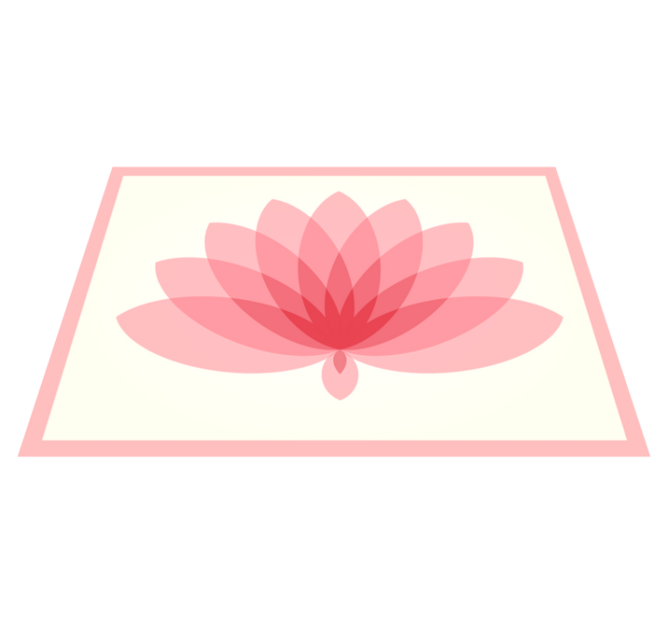 Lotus single flower vinyl rug - TenStickers