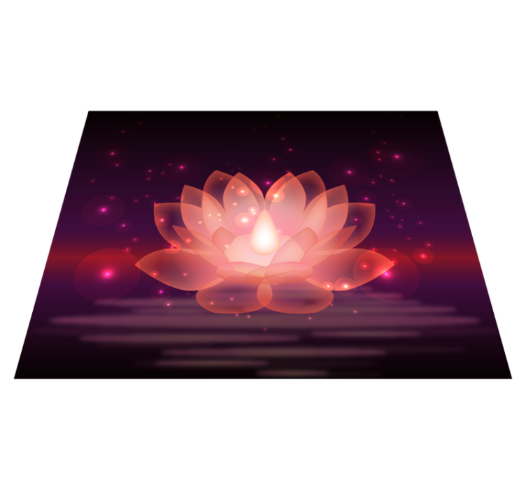 Cosmic Lotus Design mandala vinyl rug - TenStickers