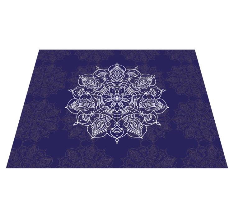 Mandala spiritual lotus mandala vinyl rug - TenStickers