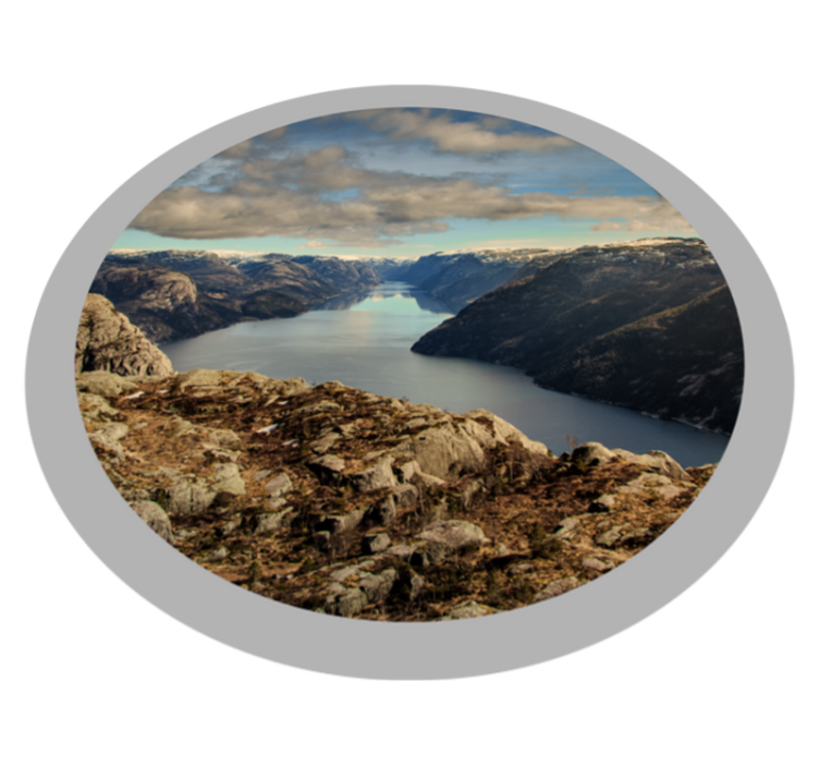 Preikestolen Norway nature vinyl rug - TenStickers