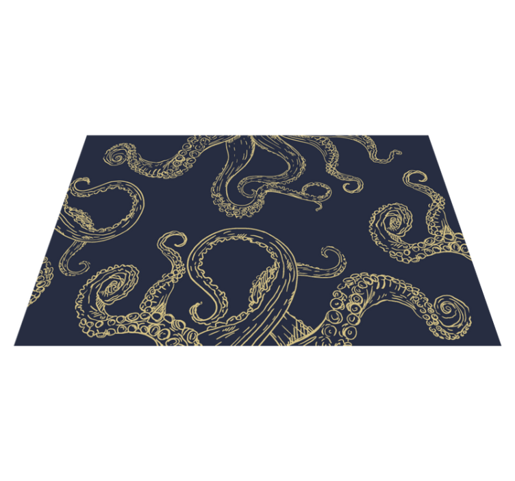 Octopus tentackles animal print vinyl rug - TenStickers