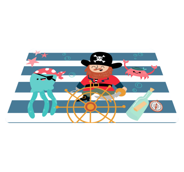 Pirates elements kids vinyl rug - TenStickers