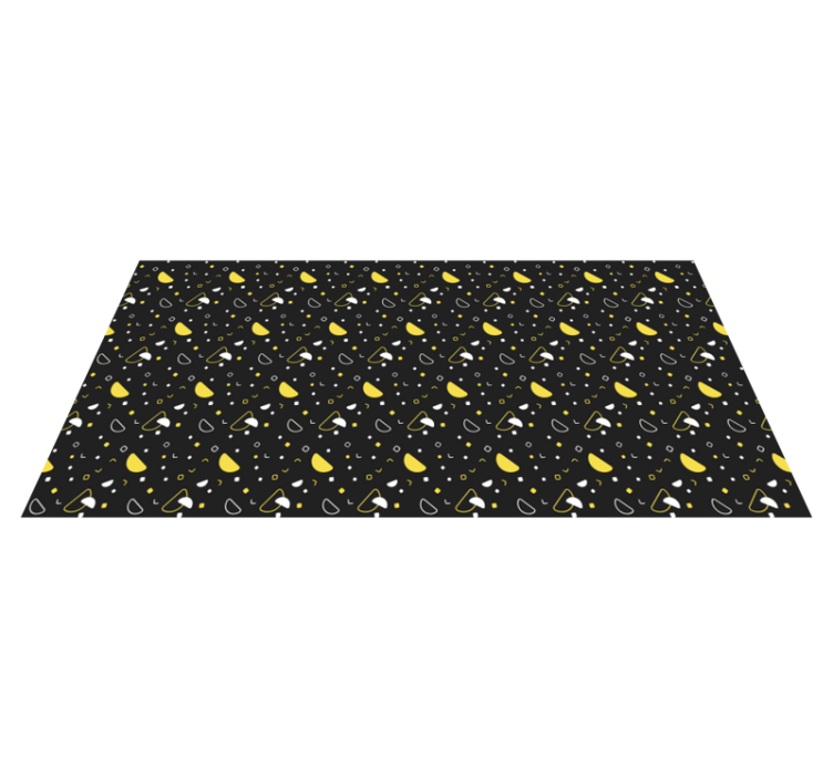 Geometric Lemon Pattern stripes vinyl rug - TenStickers