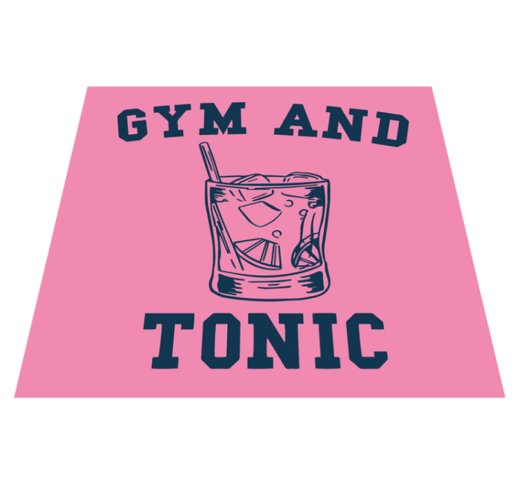 Gym & Tonic custom  vinyl rug - TenStickers