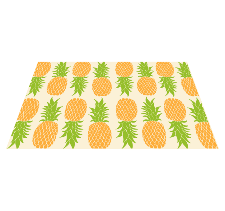 Pineapple Pattern flower vinyl rug - TenStickers