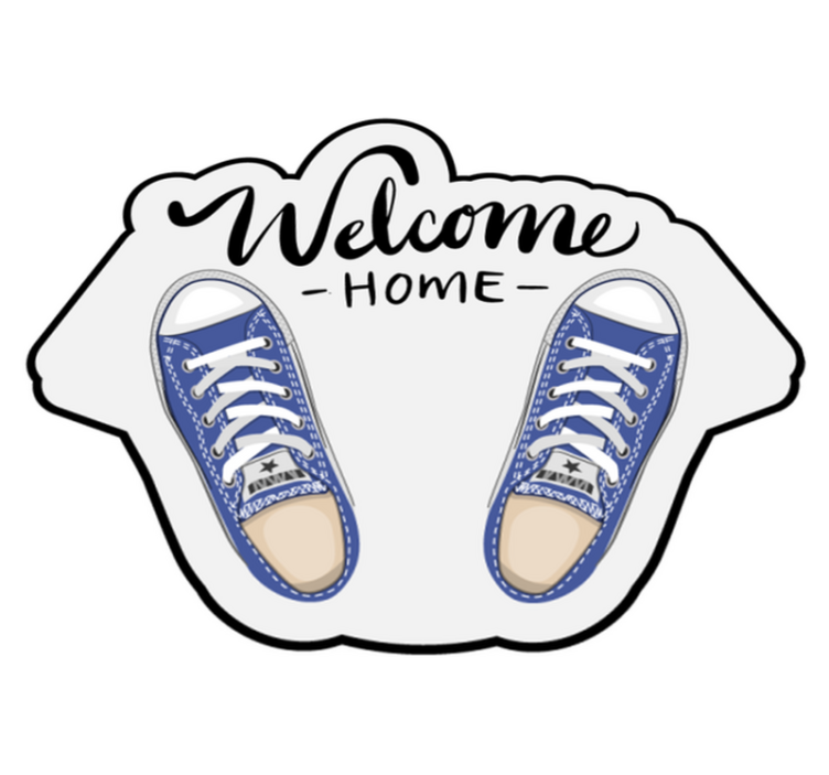 Welcome Footwear custom vinyl rug - TenStickers