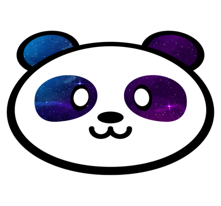 Anime galaxy panda animal rug - TenStickers