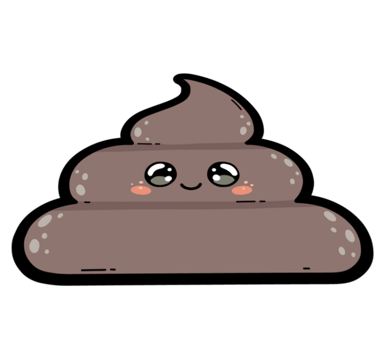 Anime poo emoji teen vinyl rug - TenStickers