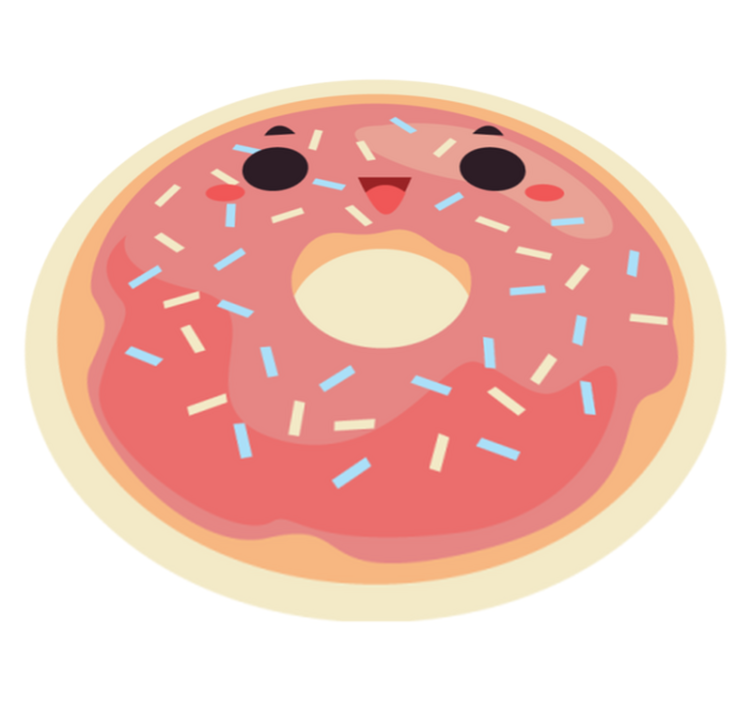 Animated Donut vinyl rug - TenStickers