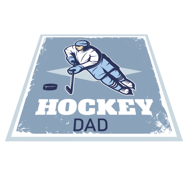 Ice Hockey Dad custom rug - TenStickers