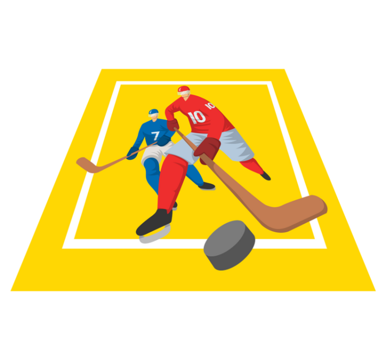 Two Ice Hockey Players game mat - TenStickers