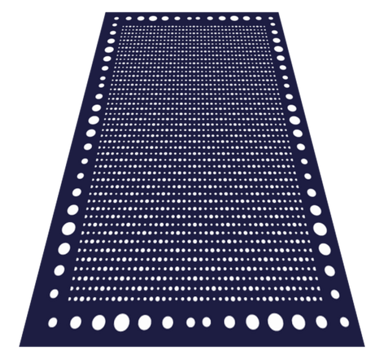 Polka Dot Elegance stripes vinyl rug - TenStickers