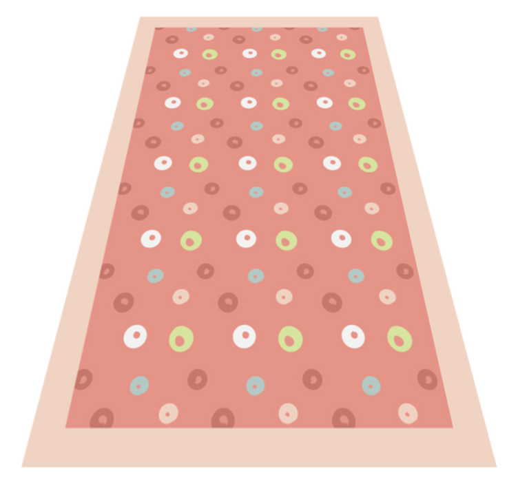 Abstract Dot Pattern living room vinyl rug - TenStickers