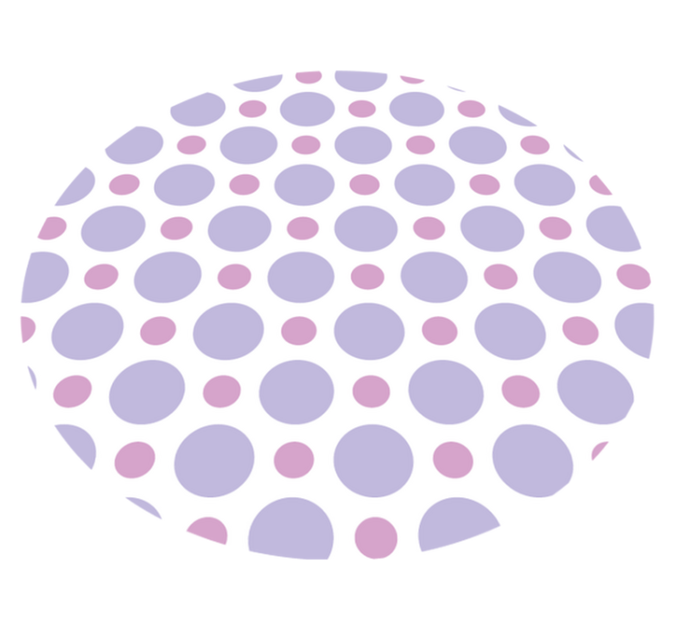 Circular Dot Pattern stripes vinyl rug - TenStickers