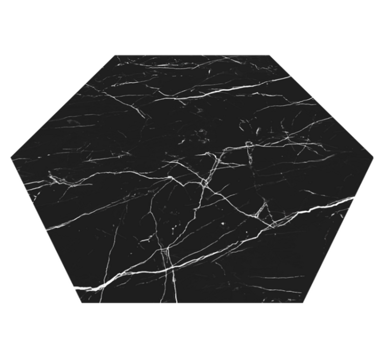 Black marble  modern vinyl rug - TenStickers