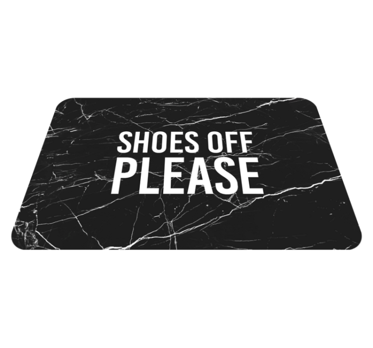 Shoes off marble pattern  custom rug - TenStickers
