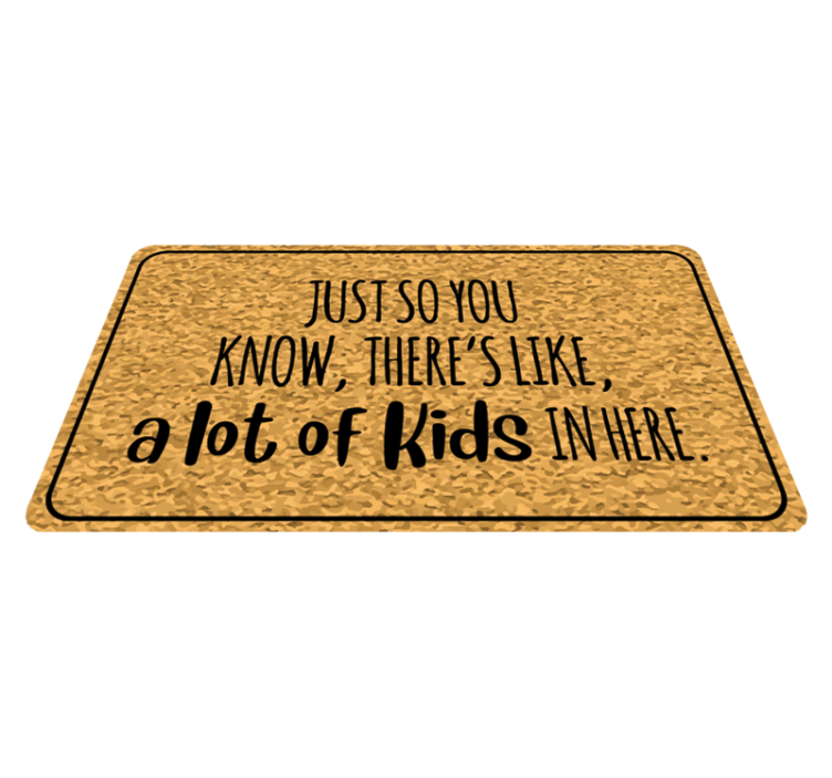 Informative Entry Text custom vinyl rug - TenStickers
