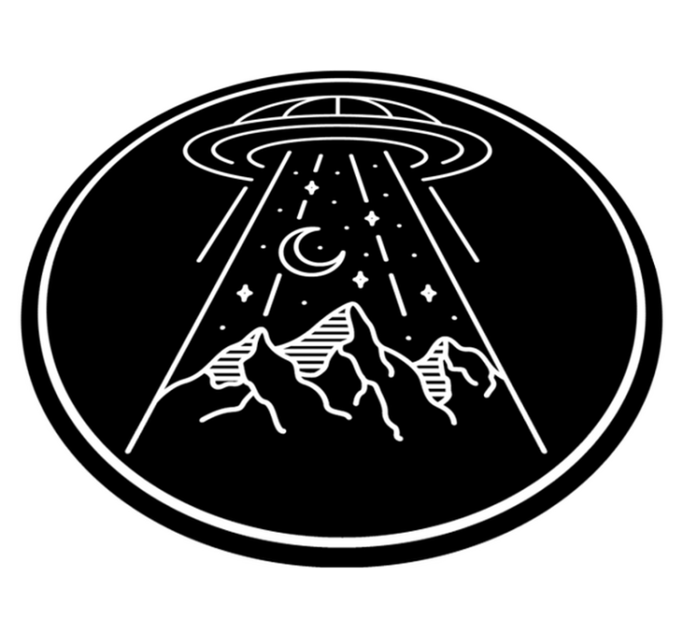 UFO drawing teen vinyl rug - TenStickers