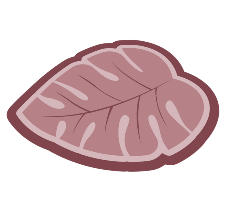 Pink monstera leaf floral rug - TenStickers