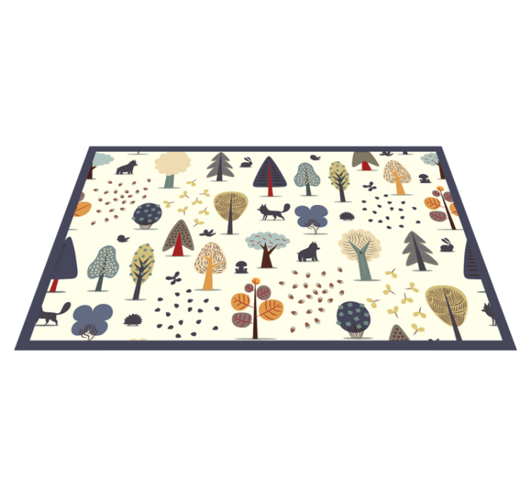 Elegant forest pattern nordic vinyl rug - TenStickers